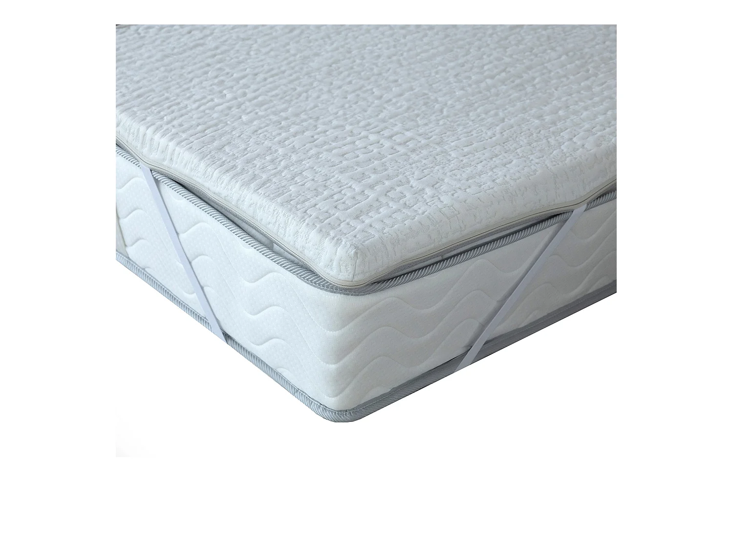 Surmatelas déhoussable Duo Latex + Mémoire de forme Dimensions - 90 x 190 cm