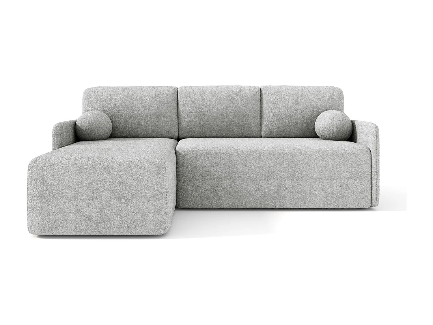 Canapé d'angle réversible - en bouclette grey - BLOOM