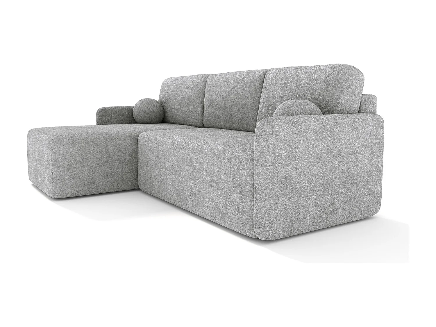 Canapé d'angle réversible - en bouclette grey - BLOOM