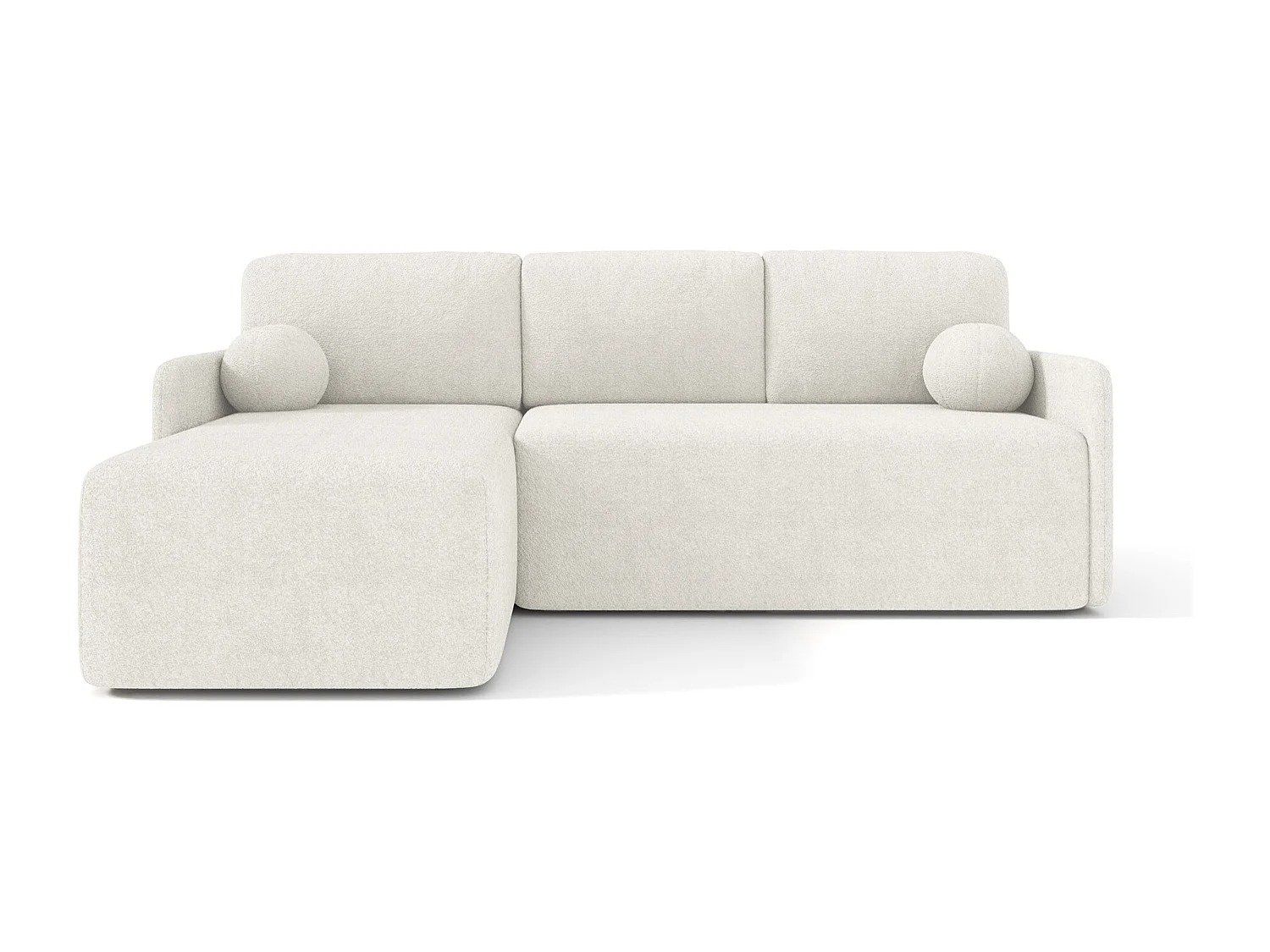 Canapé d'angle réversible - en bouclette crème - BLOOM