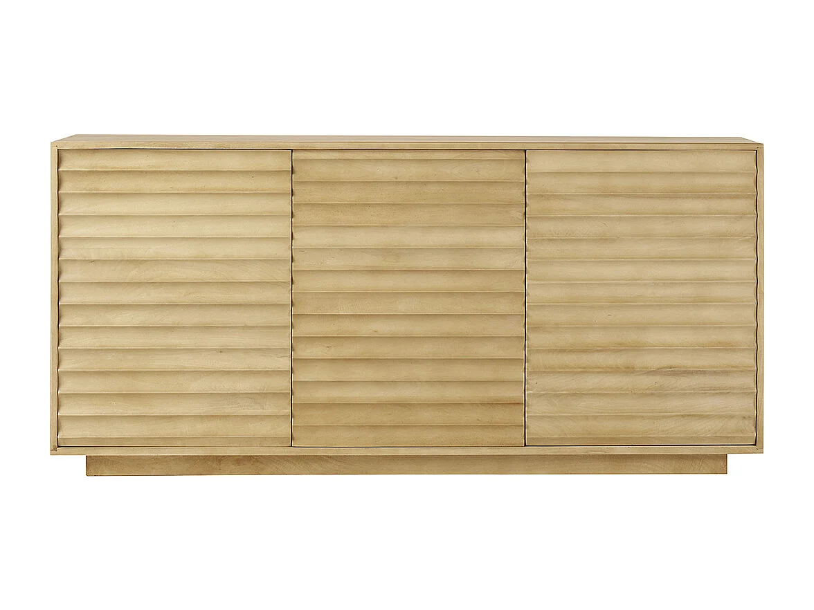 Aparador de madera maciza de mangos 3 puertas L160 cm MATCHA