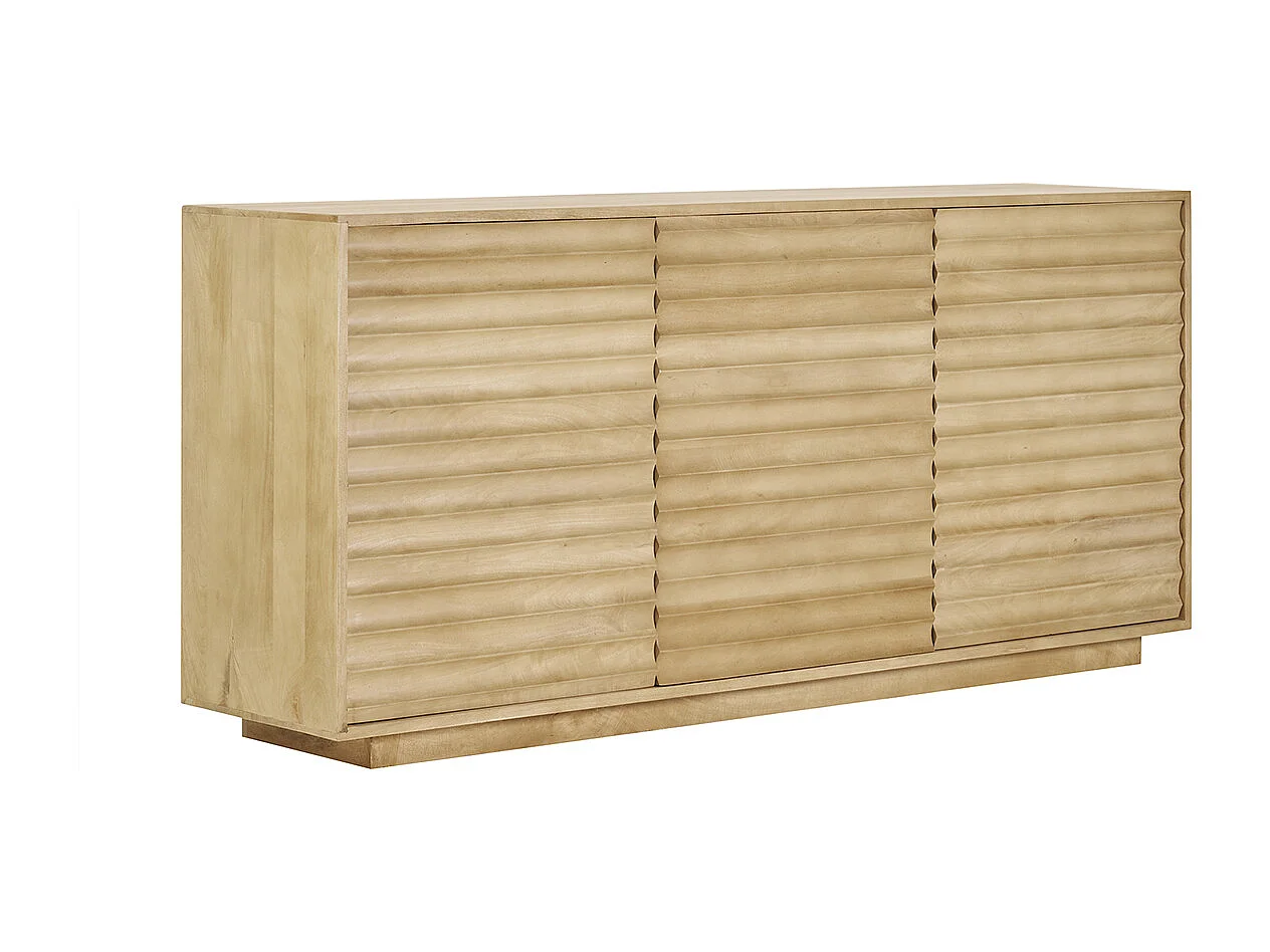 Aparador de madera maciza de mangos 3 puertas L160 cm MATCHA