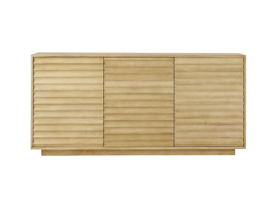 Buffet en bois manguier massif 3 portes L160 cm MATCHA