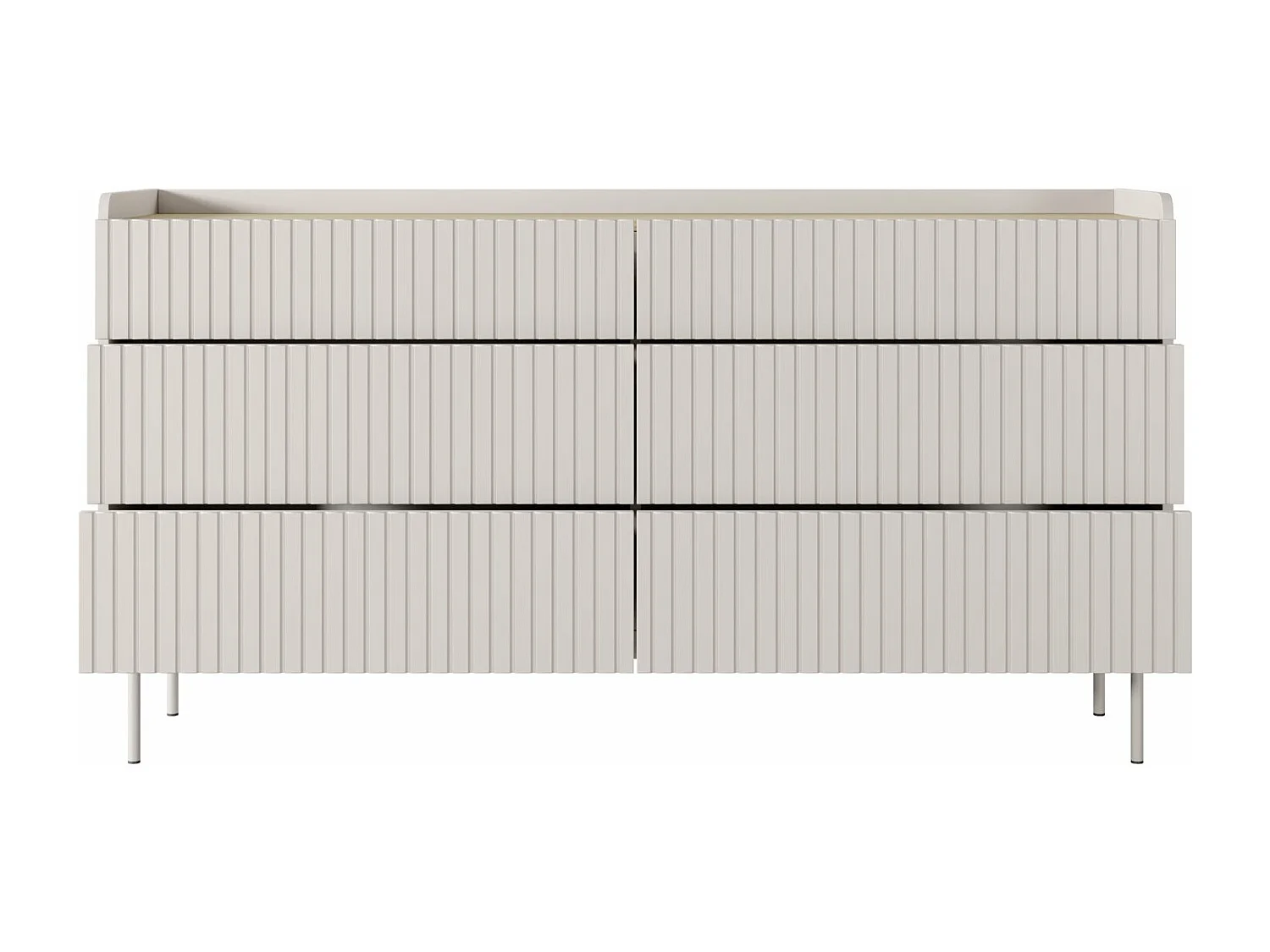 Commode - 153 cm - 6 tiroirs - grège - LIWELO