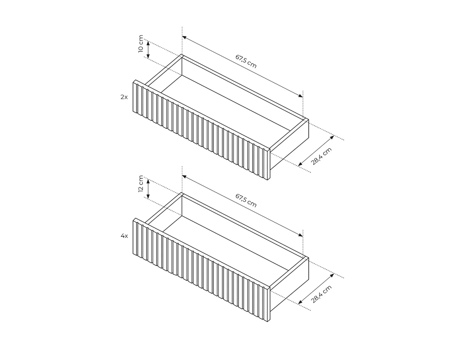 Commode - 153 cm - 6 tiroirs - grège - LIWELO