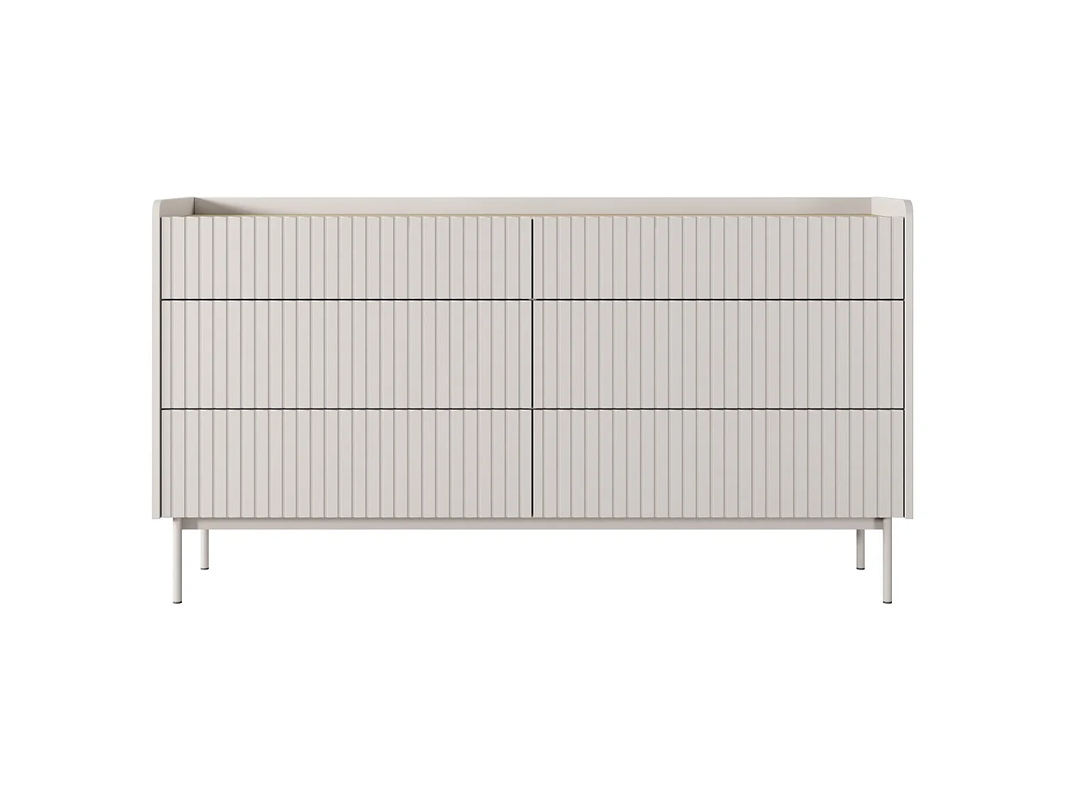 Commode - 153 cm - 6 tiroirs - grège - LIWELO