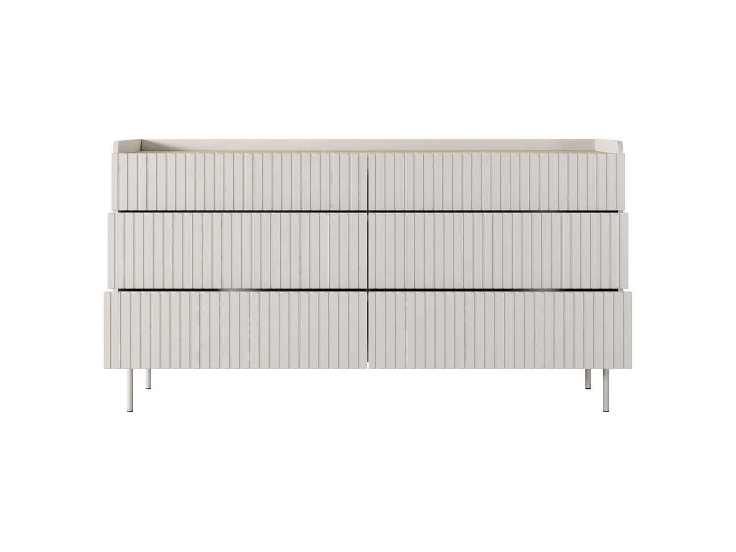 Commode - 153 cm - 6 tiroirs - grège - LIWELO
