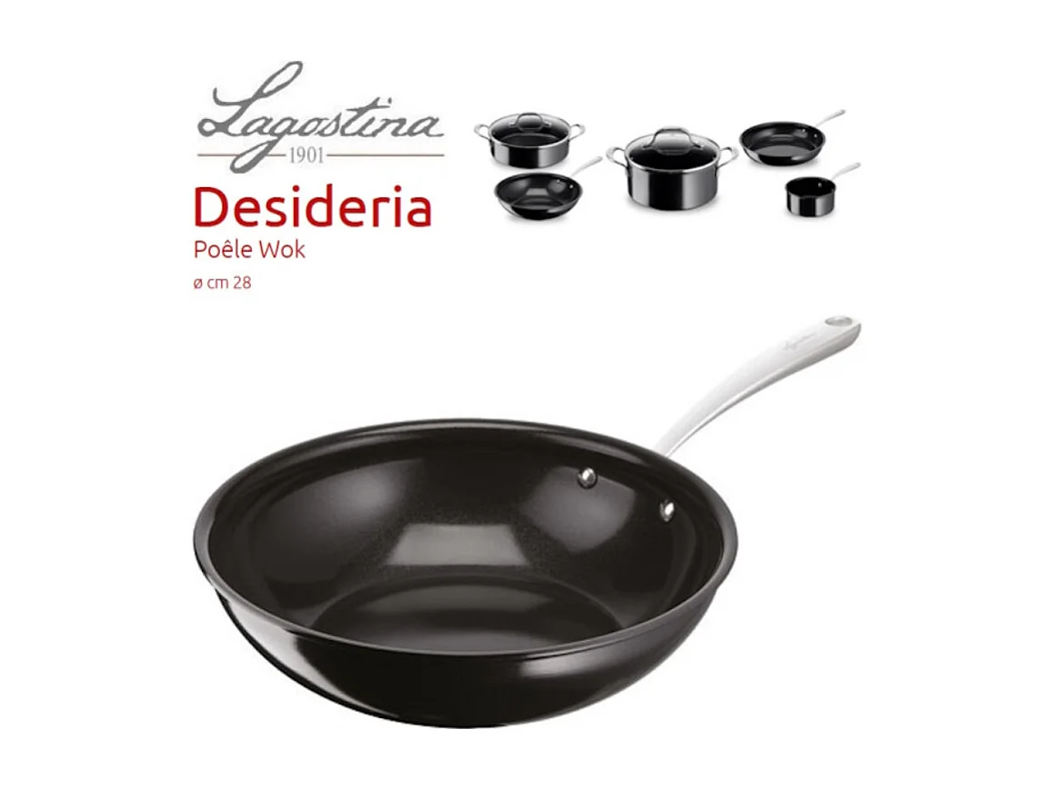 Wok Désideria céramique 28 cm