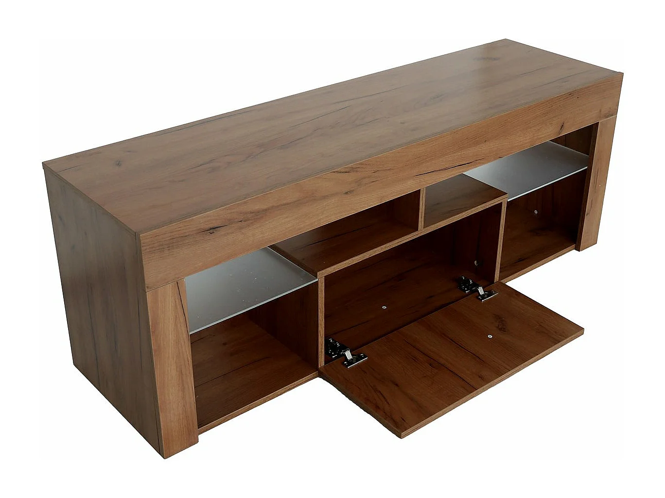 Mobile TV di design in legno "Hugo" - 140 x 40 x 50 cm - Marrone