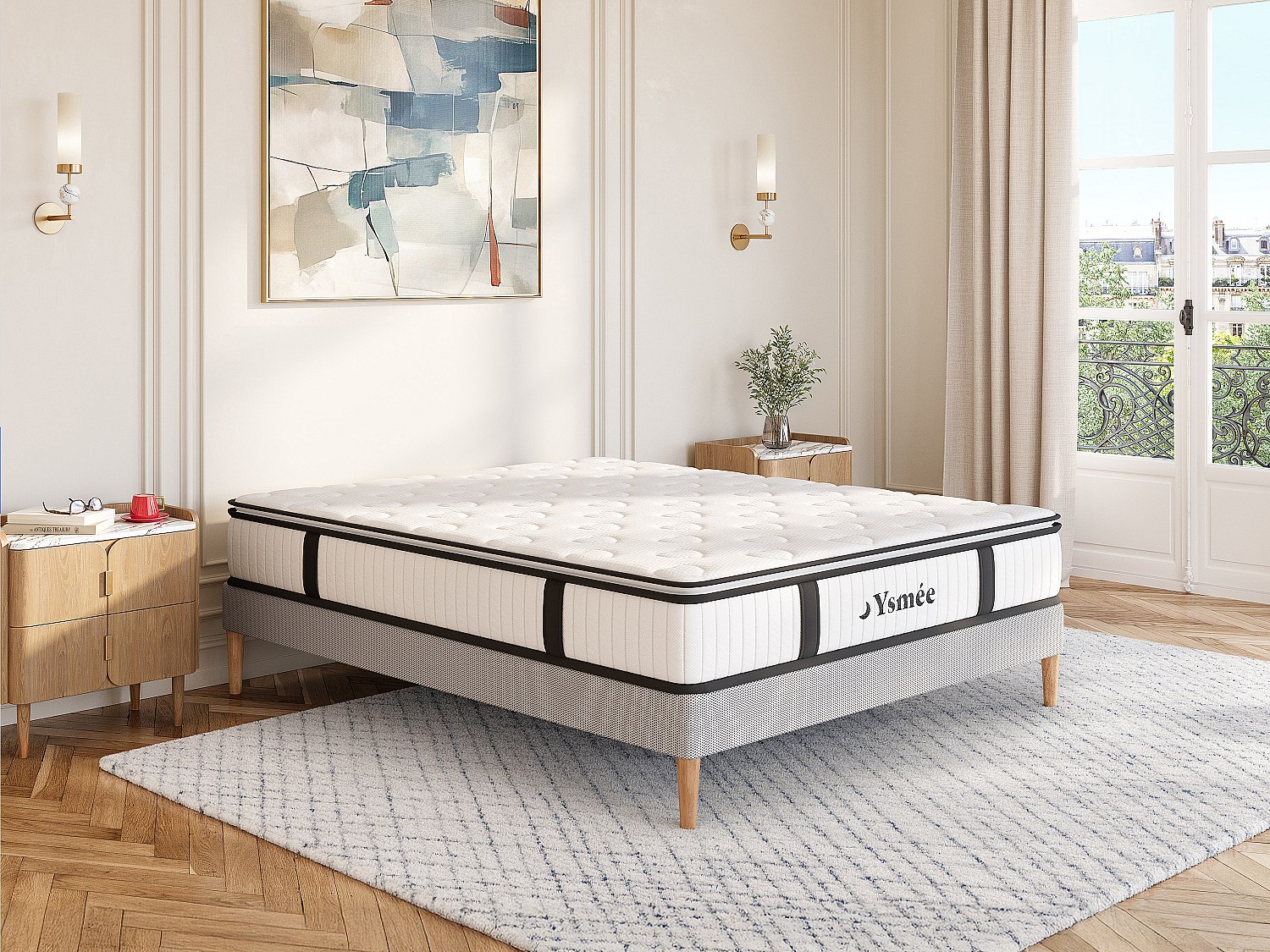 Taschenfederkernmatratze - 140 x 200 cm - mit integriertem Topper - Stärke günstig online kaufen