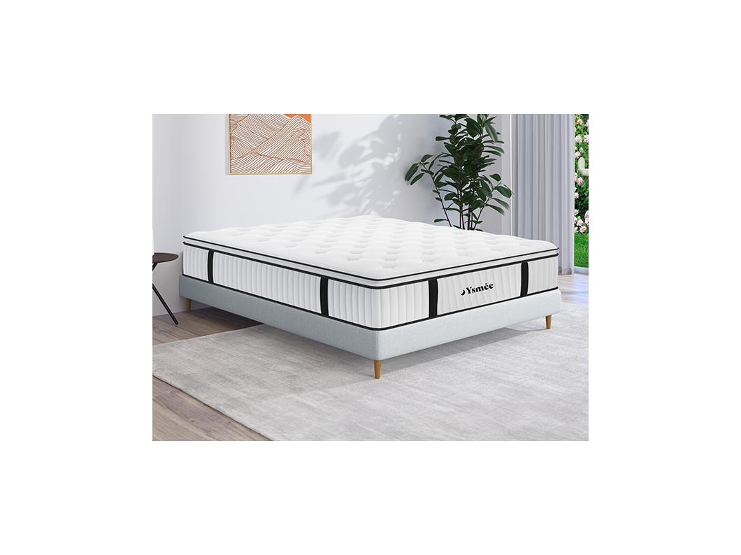 Matelas 140 x 200 cm ressorts ensachés surmatelas intégré ép.28cm - AMERICAN DREAM de YSMÉE