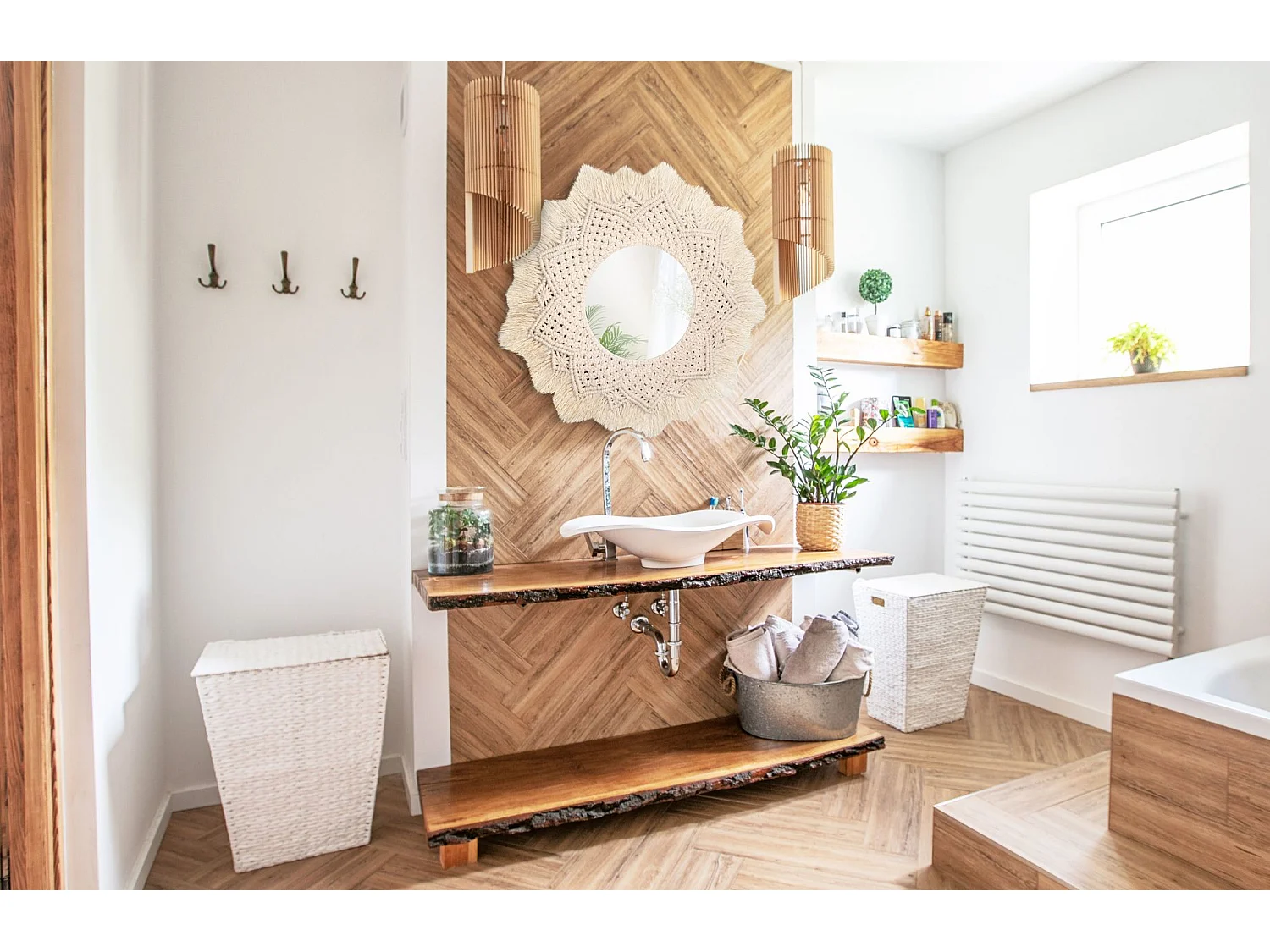 MIROIR REA BOHO 60CM 322051 BEIGE