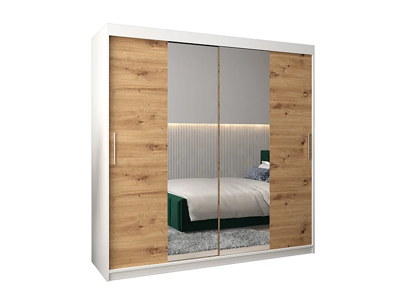 Armario TOKYO 1 de puertas correderas 200/200/62 2 puertas (blanco/artisan)