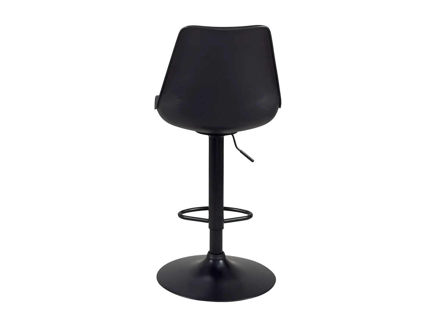 Lot 2 chaises de bar grand siège coussin simili cuir, pivotant, hauteur réglable SIG XL (noir intégral)