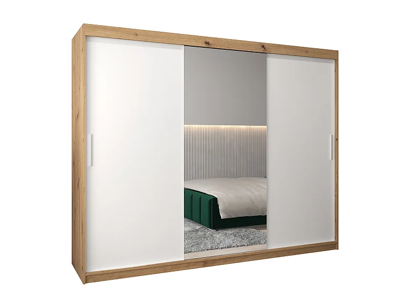 Tokyo 1 kledingkast met schuifdeuren 200/250/62 3 deuren (artisan/wit)