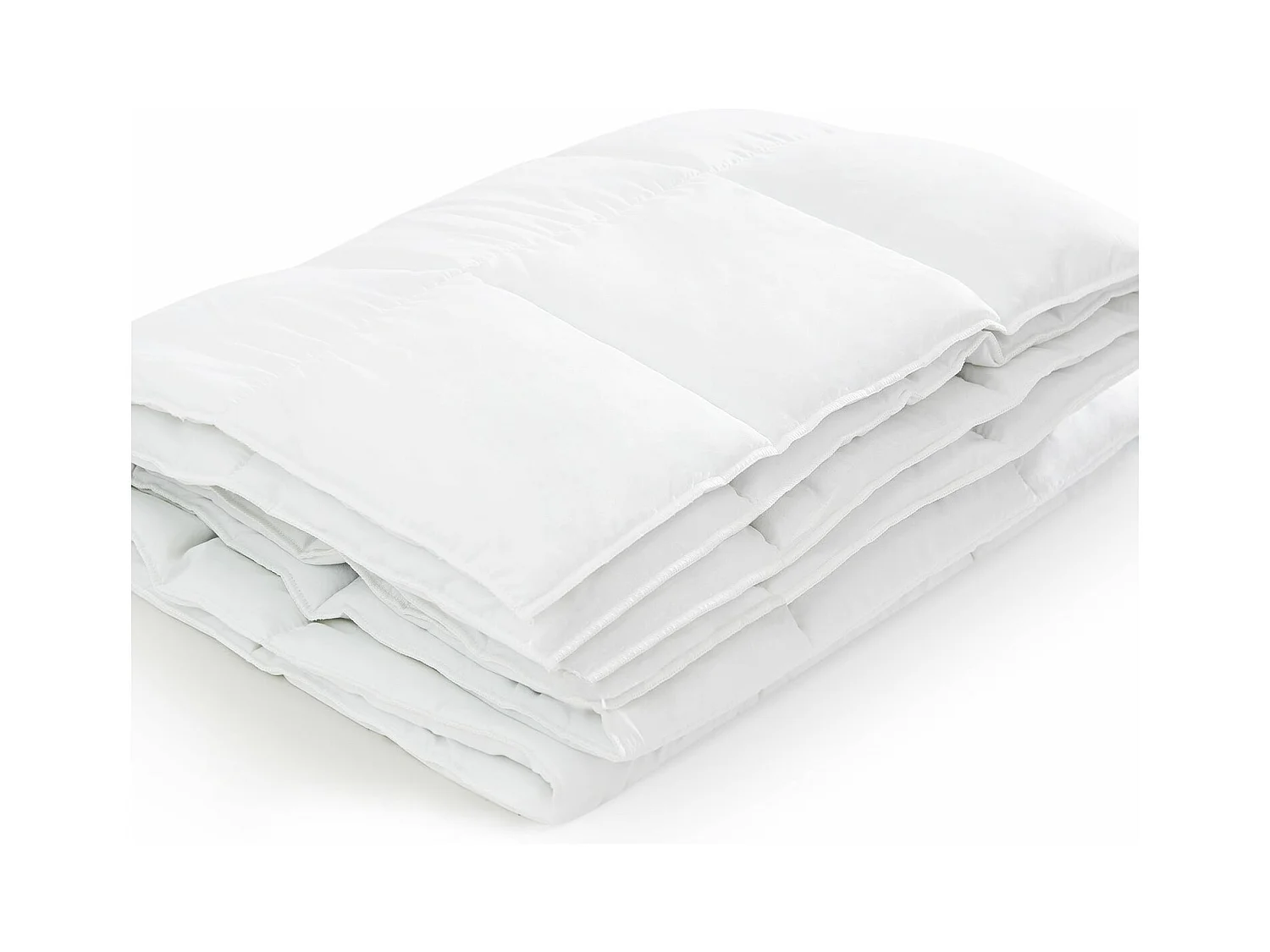 Couette 135x200 cm Toutes Saisons – Confort Optimal en Microfibre, Blanche Matelassée