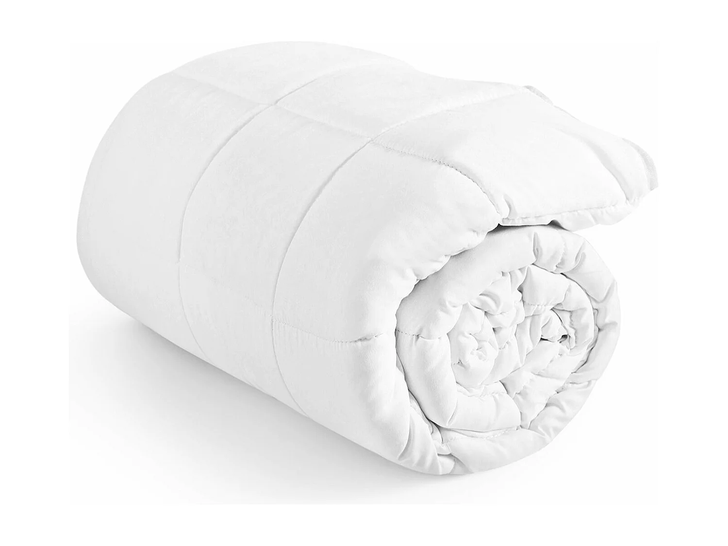 Couette 220x240 cm Toutes Saisons – Confort Optimal en Microfibre, Blanche Matelassée