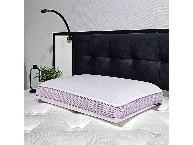 Oreiller 60 x 40 cm élastomère 3D et mousse mémoire de forme - DREAM