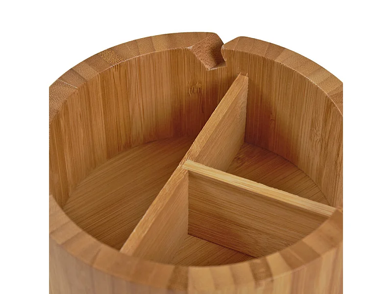 Boite ronde à bijoux en bois avec miroir - REGINA 3147