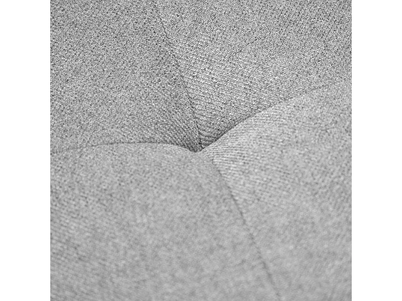 Méridienne tissu gris clair dossier et appui-tête réglables - LIVING