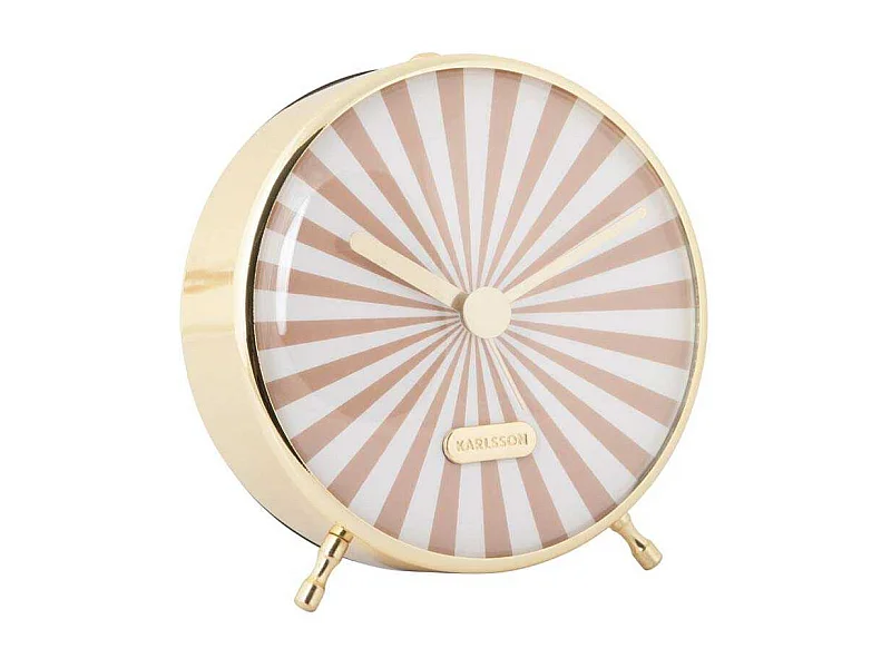 Réveil en métal Candy Swirl Marron clair