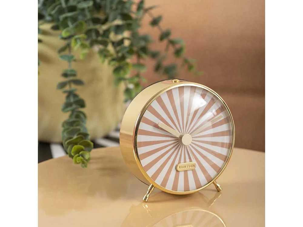 Réveil en métal Candy Swirl Marron clair