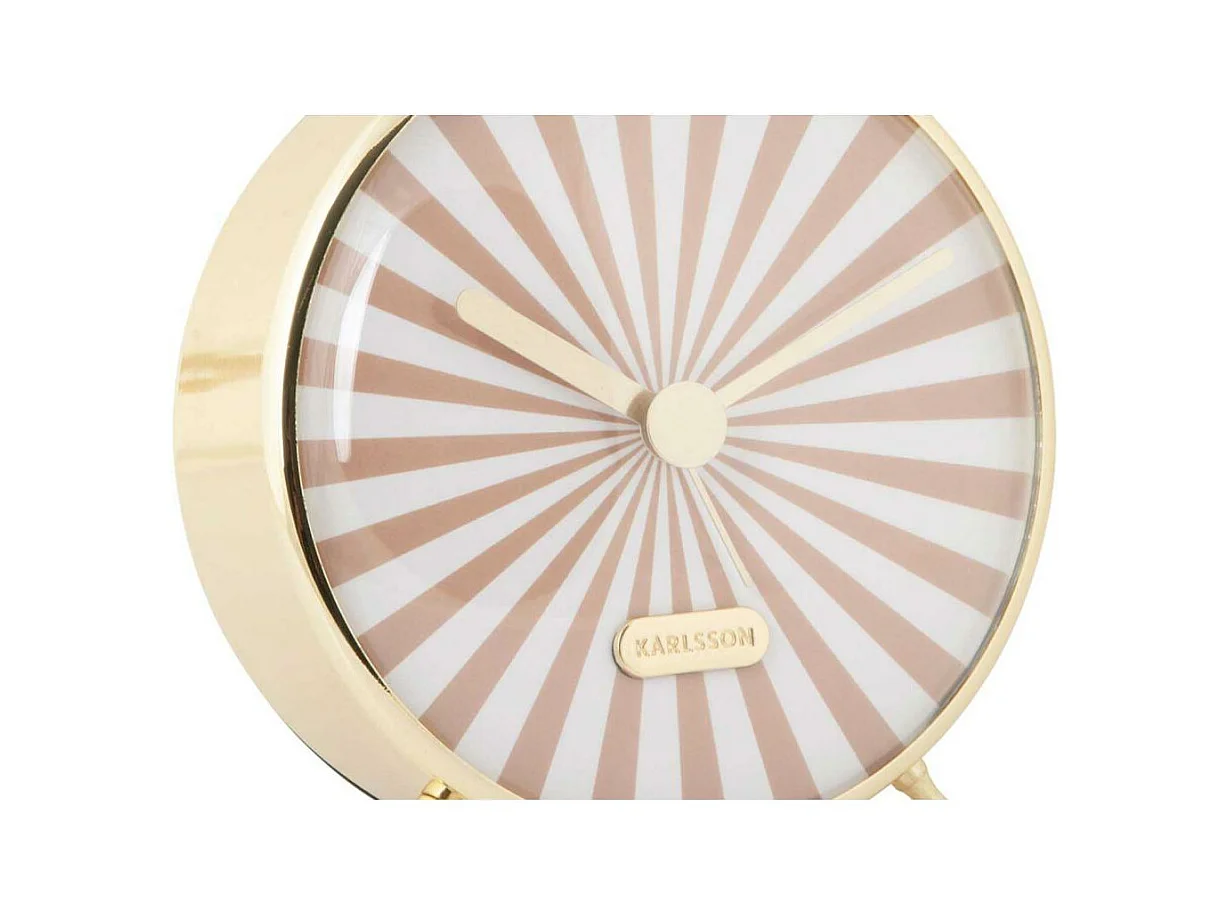 Réveil en métal Candy Swirl Marron clair