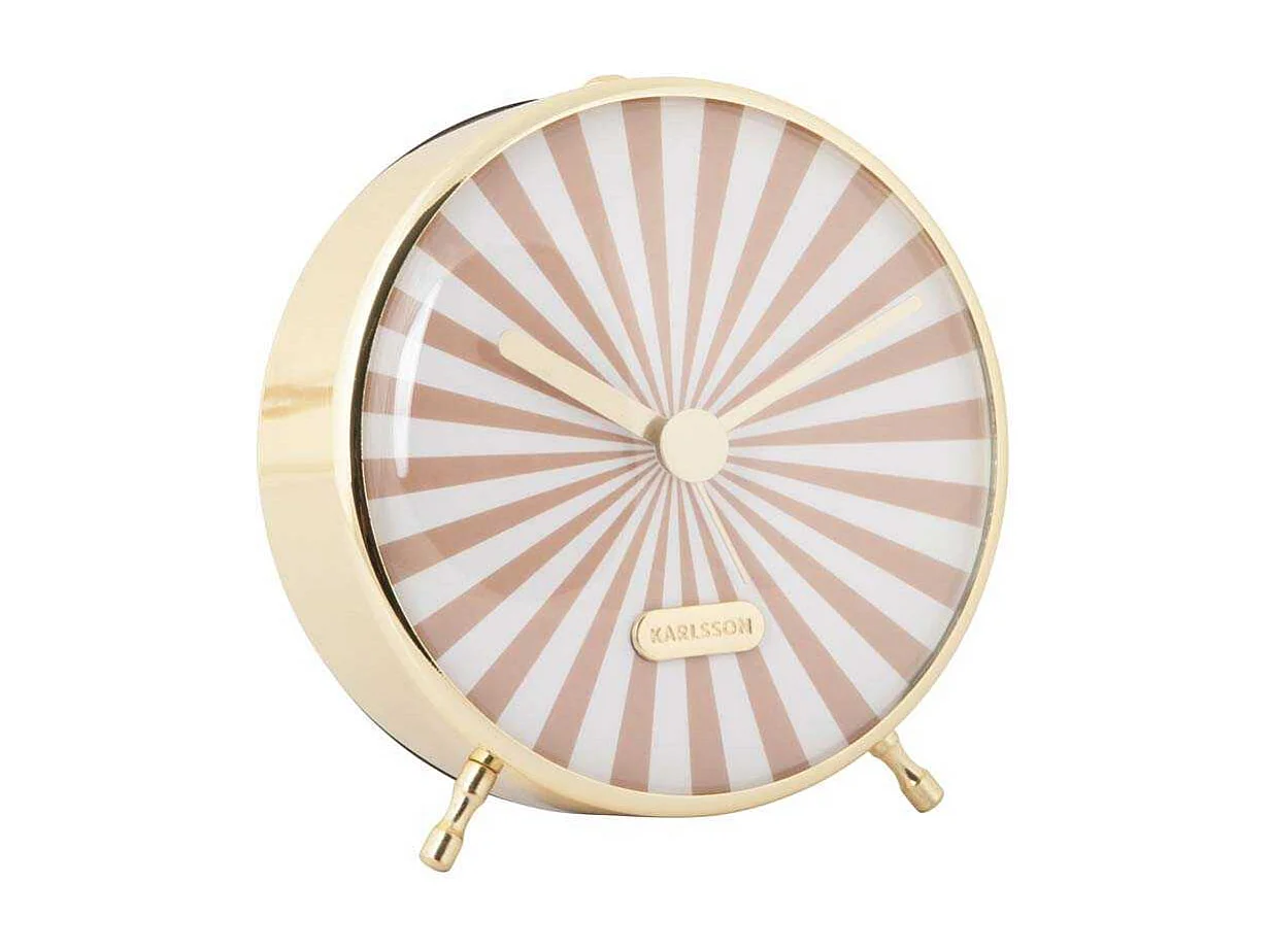 Réveil en métal Candy Swirl Marron clair