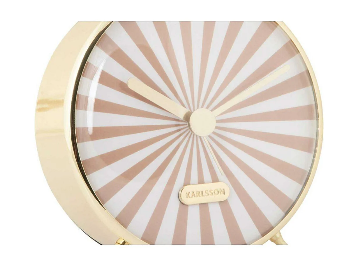 Réveil en métal Candy Swirl Marron clair