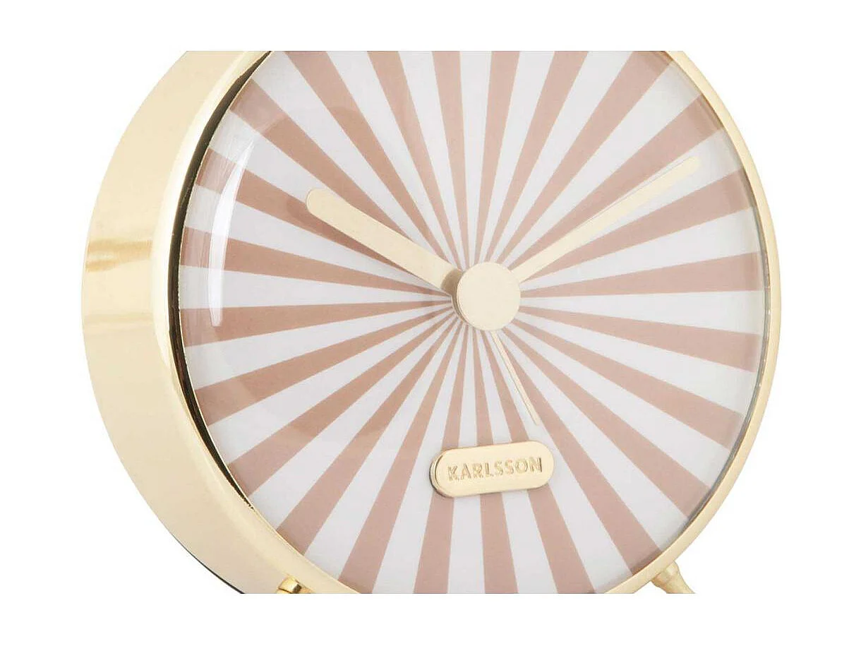 Réveil en métal Candy Swirl Marron clair