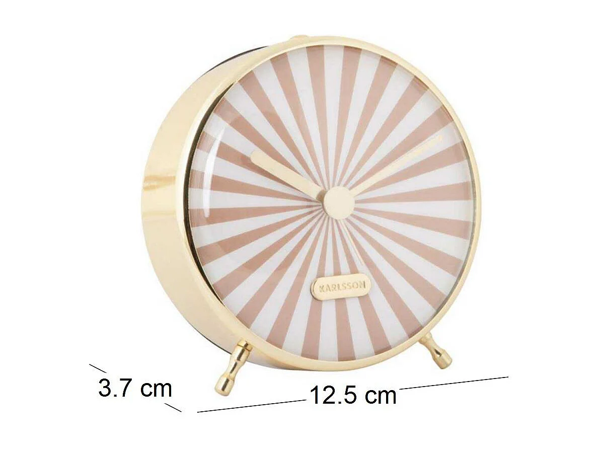 Réveil en métal Candy Swirl Marron clair