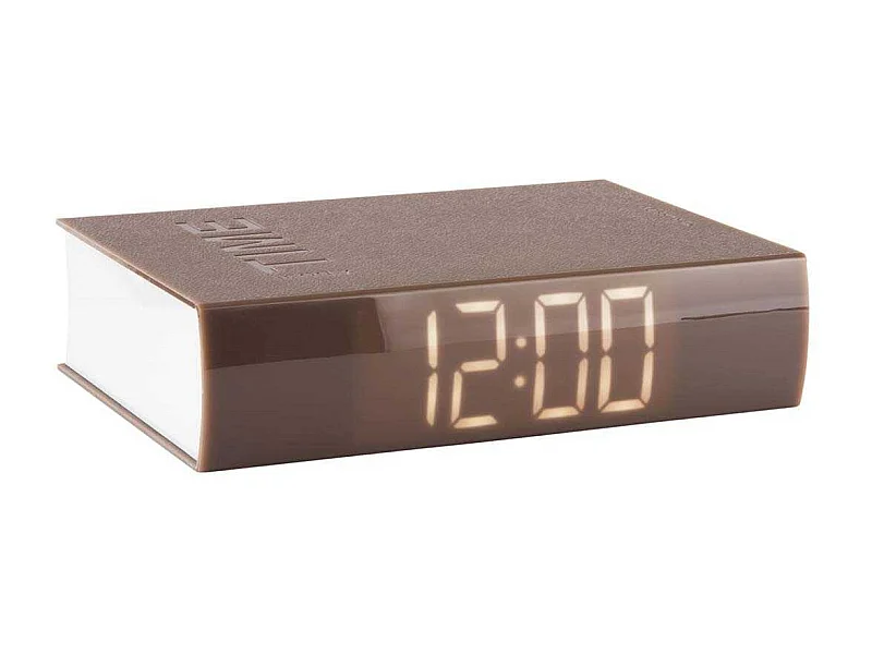 Réveil LED en plastique Book Gris