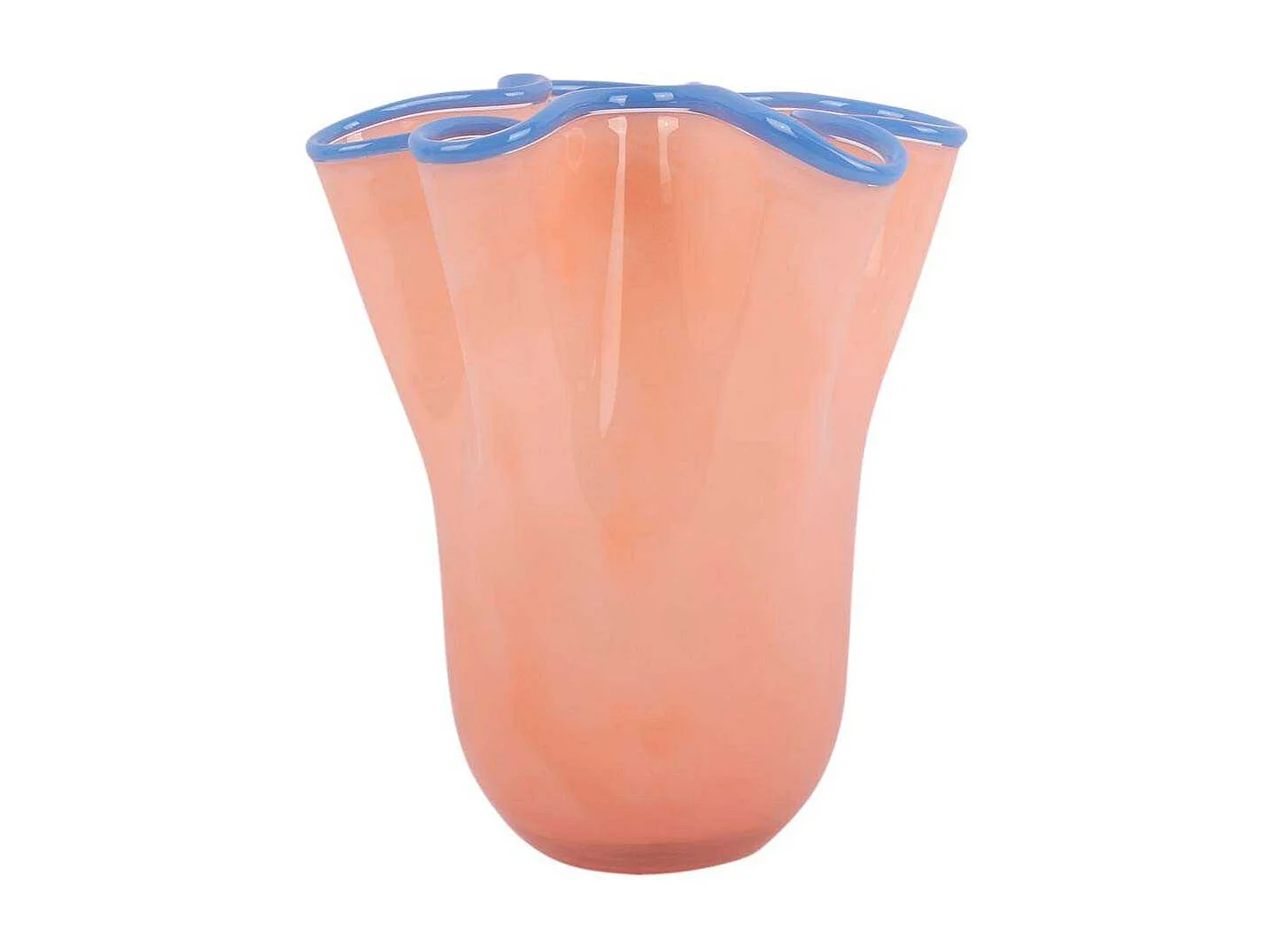 Vase en verre Ruffles Medium Orange