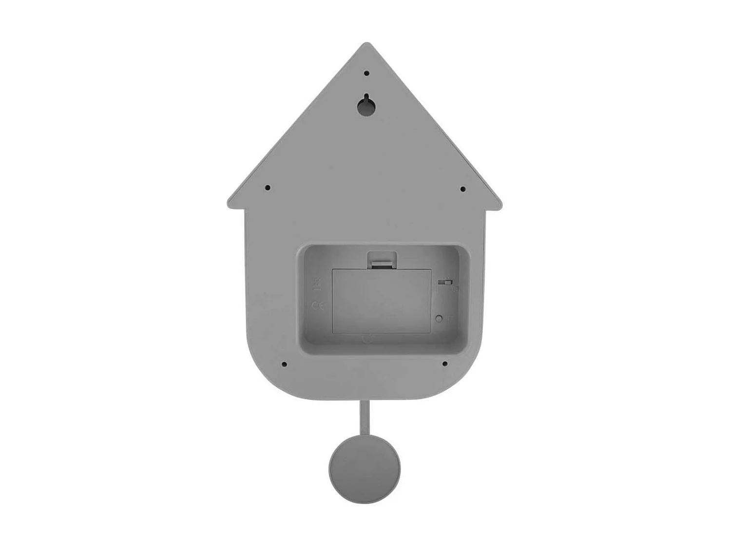 Horloge murale moderne Cuckoo Checker Gris et blanc