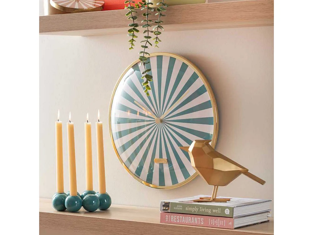 Horloge en métal Candy Swirl Dome