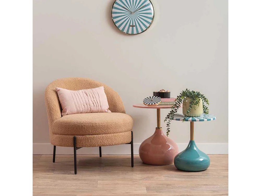 Horloge en métal Candy Swirl Dome