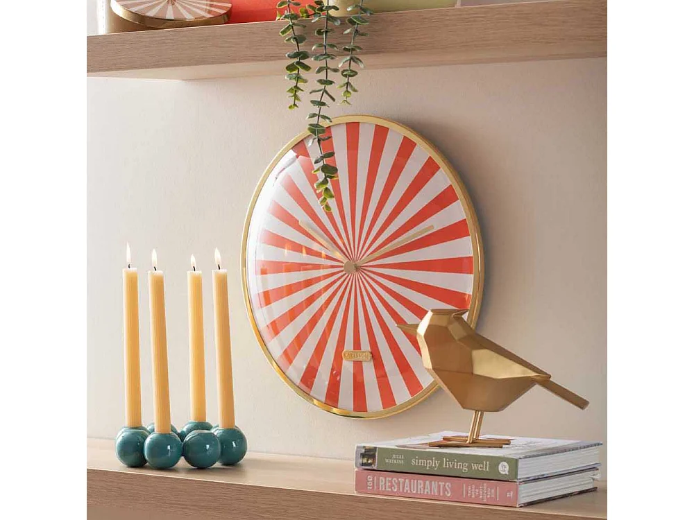 Horloge en métal Candy Swirl Dome