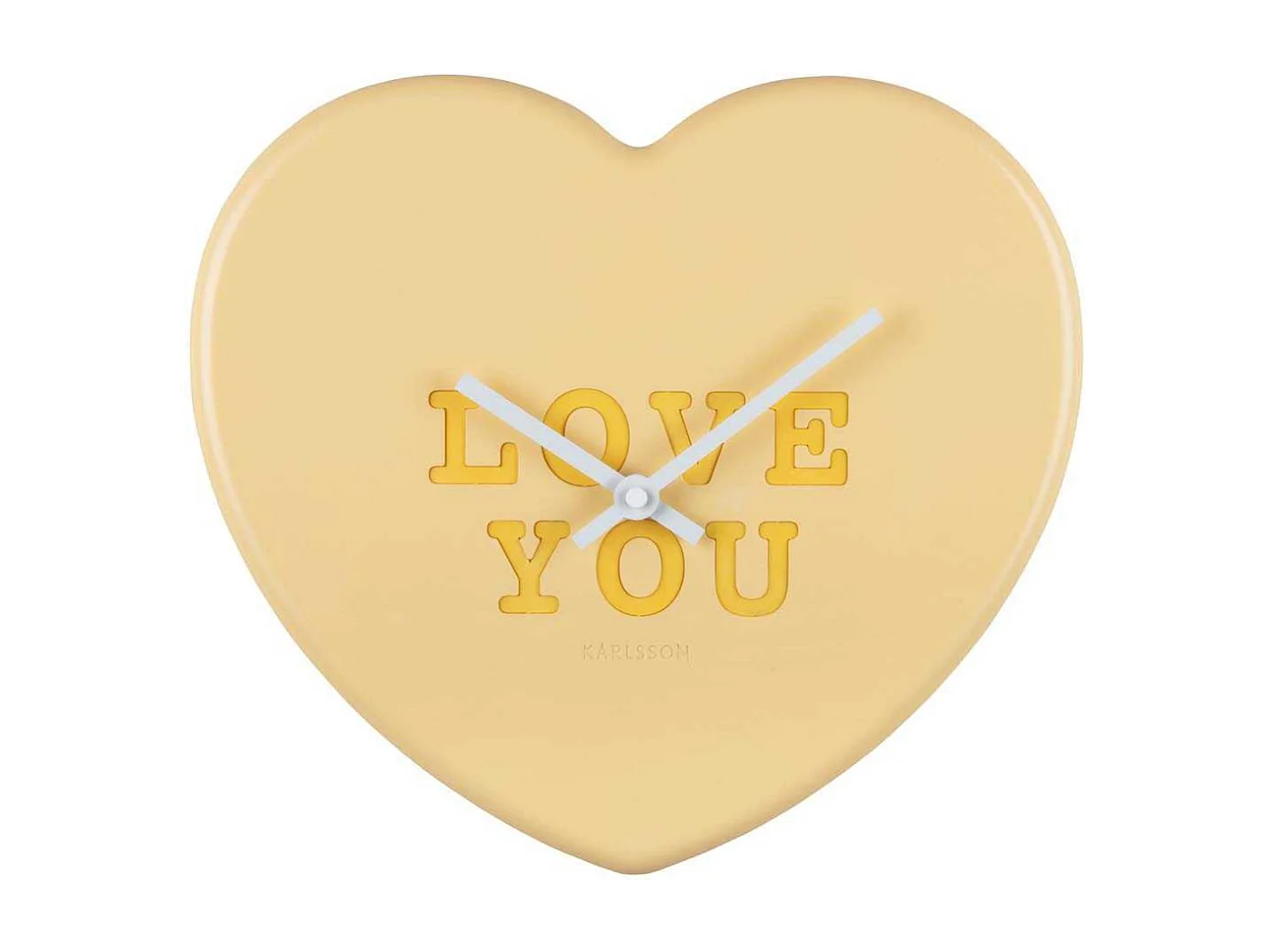 Wandklok Heart Candy - Zachtgeel