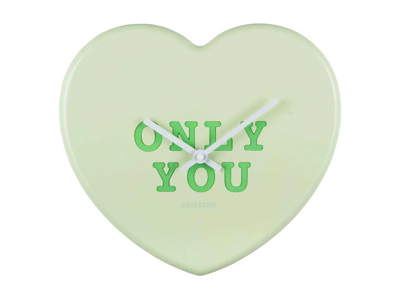 Wandklok Heart Candy - Zachtgroen