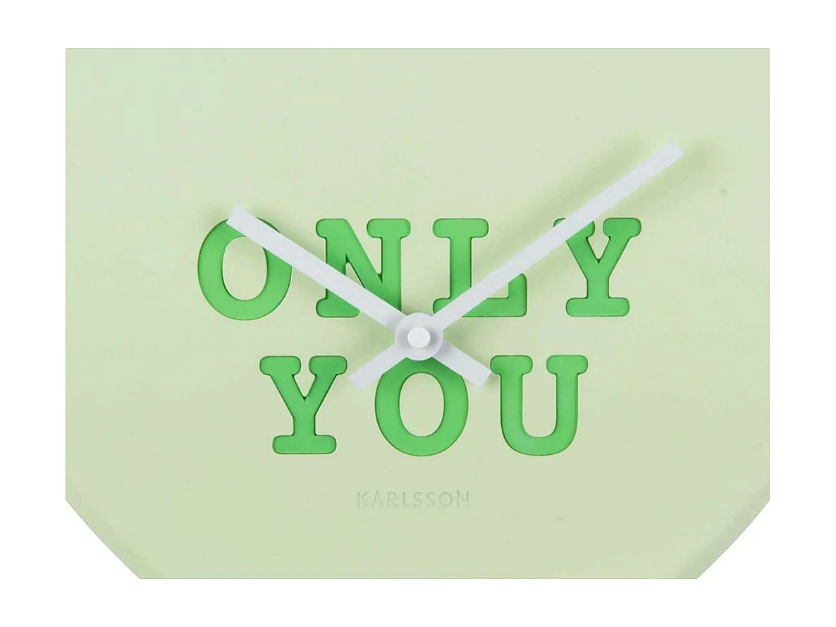 Wandklok Heart Candy - Zachtgroen