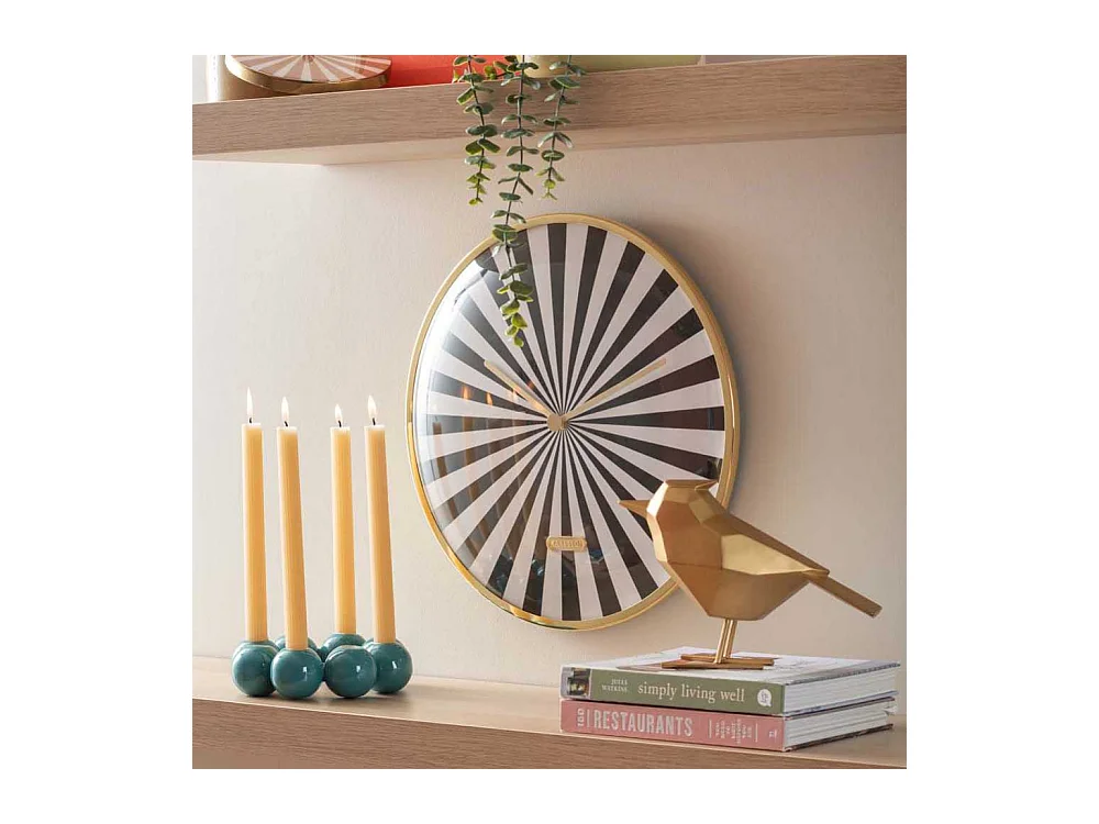 Horloge en métal Candy Swirl Dome