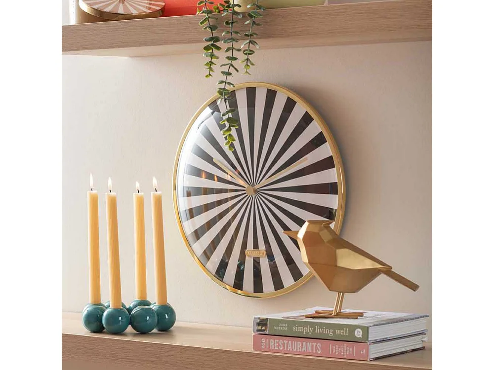 Horloge en métal Candy Swirl Dome