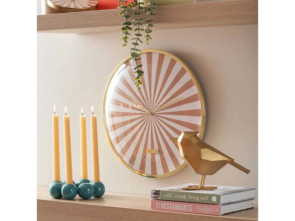 Horloge en métal Candy Swirl Dome