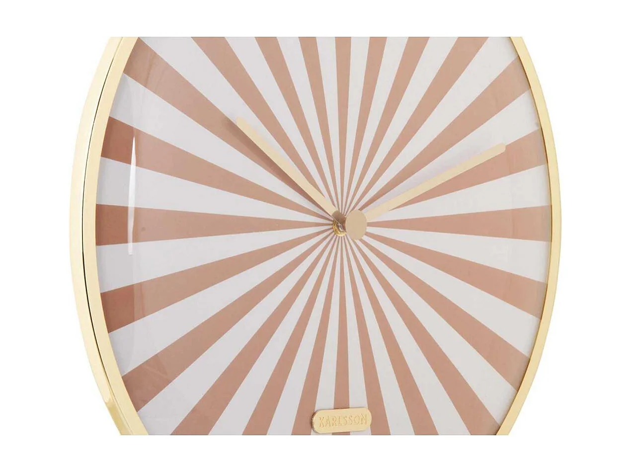 Horloge en métal Candy Swirl Dome Marron clair