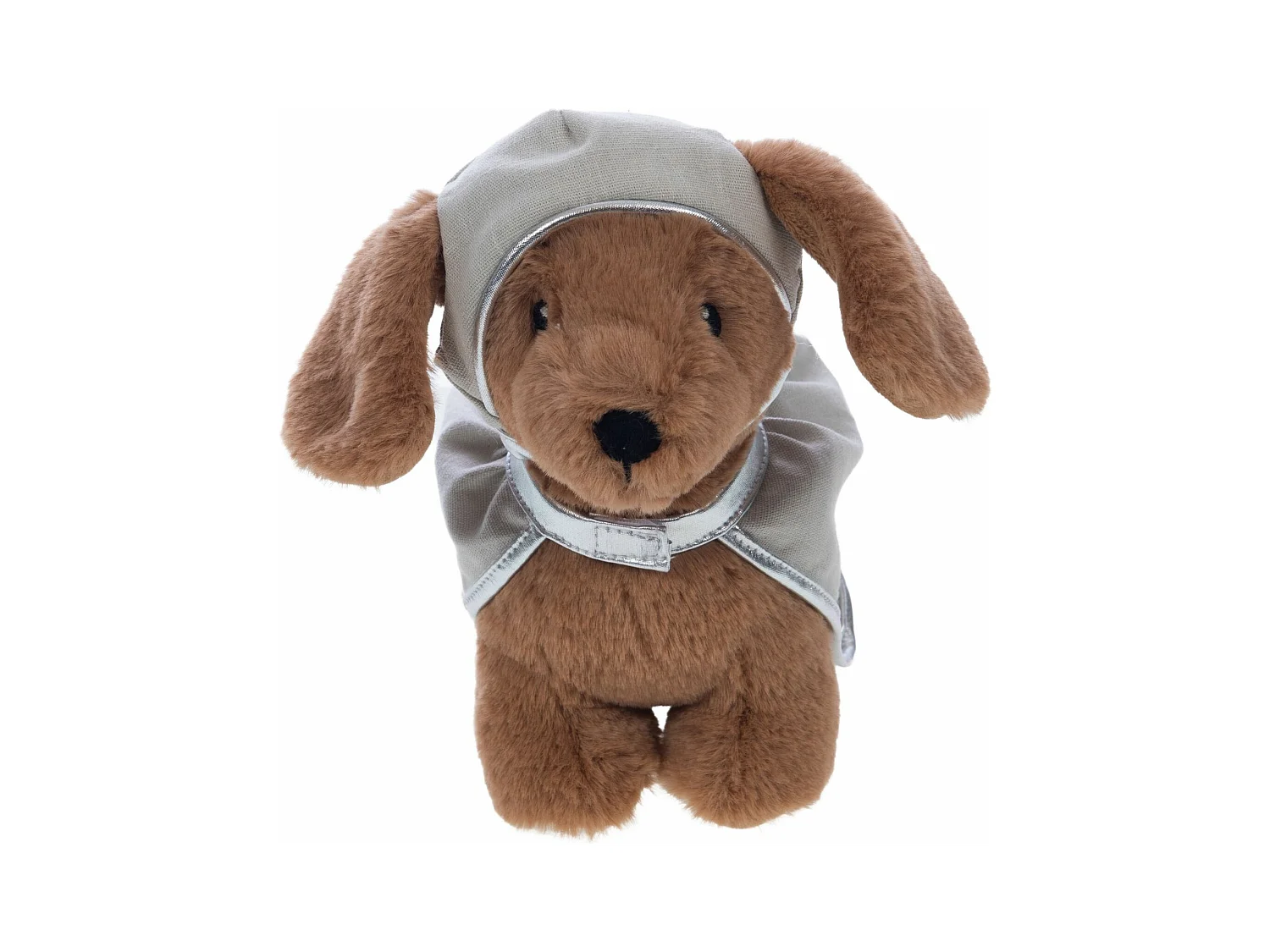 Plüschtier Maus mit Rucksack grau 24x16x12cm