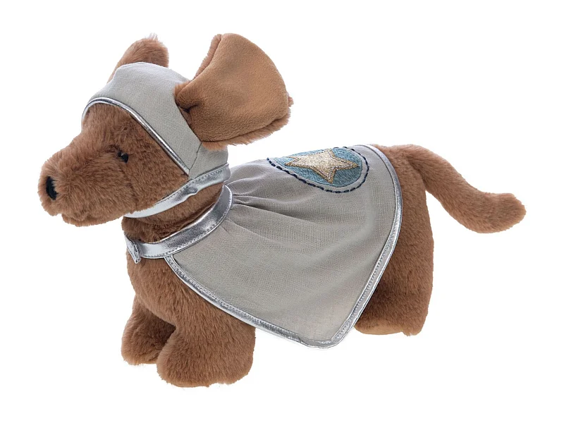 Peluche perro astronauta marrón Miles 19x32x18 cm