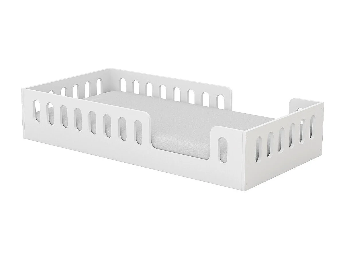 Vloerbed 80x180 inclusief lattenbodem en matras Kocot Kids Timothée Wit