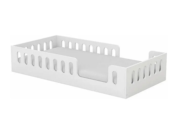 Letto a terra 80x180 con rete a doghe Kocot Kids Timothée Bianco