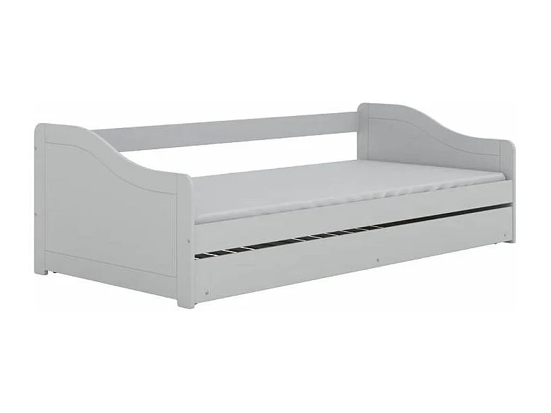 Lit 90x200 sommier et tiroir inclus Allison Blanc