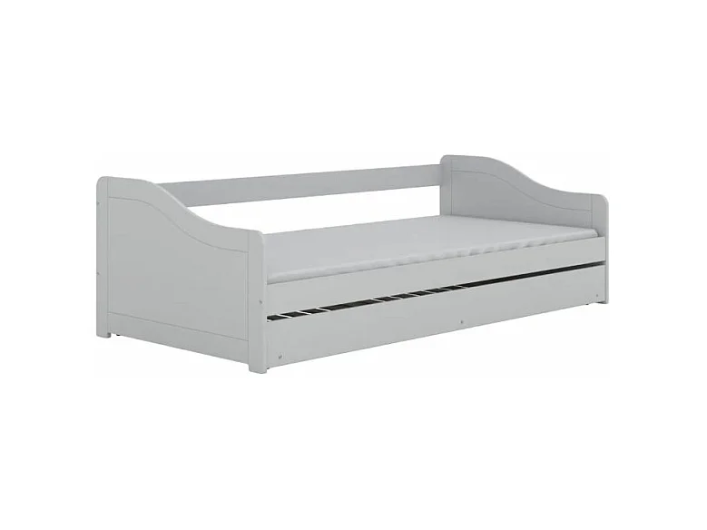 Lit 90x200 sommier et tiroir inclus Allison Blanc